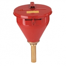 Lejek do płynów łatwopalnych, pułapka przeciwogniowa 152 mm, stalowy, red